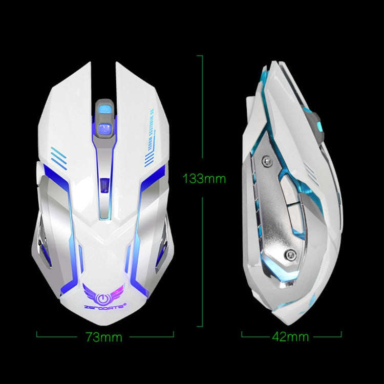 ZERODATE X70 2.4GHz Wireless 6-Keys 2400 DPI Adjustable Ergonomics Optical Gaming Mouse with Brea...