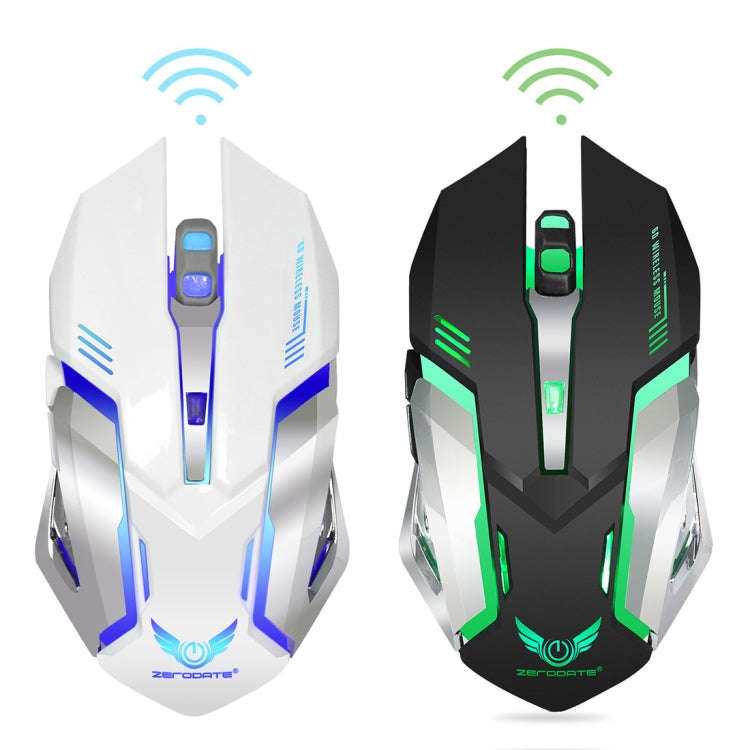 ZERODATE X70 2.4GHz Wireless 6-Keys 2400 DPI Adjustable Ergonomics Optical Gaming Mouse with Brea...