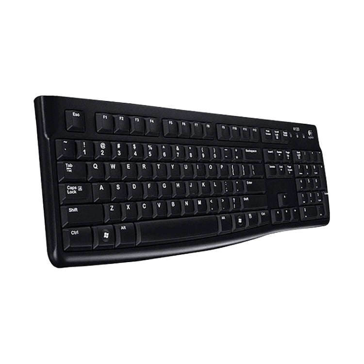 Logitech K120 USB Waterproof Splash Wired Keyboard for Desktop Computers / Laptops(Black)