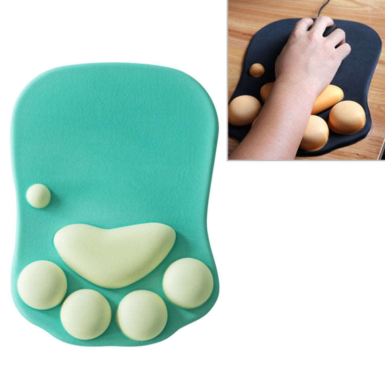MONTIAN Cat Claw Shape Slow Soft Bracer Non-slip Silicone Mouse Pad (Green)