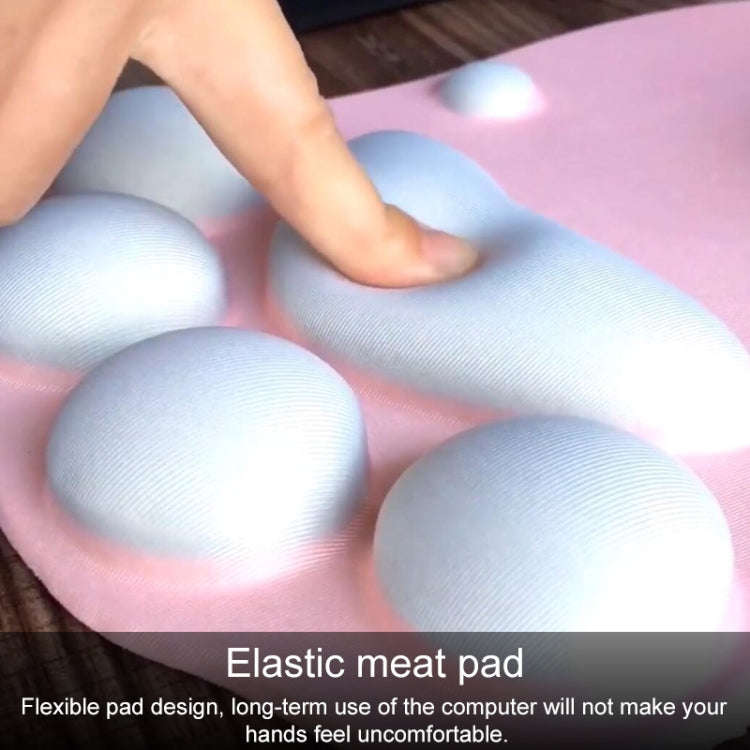 MONTIAN Cat Claw Shape Slow Soft Bracer Non-slip Silicone Mouse Pad (Blue)