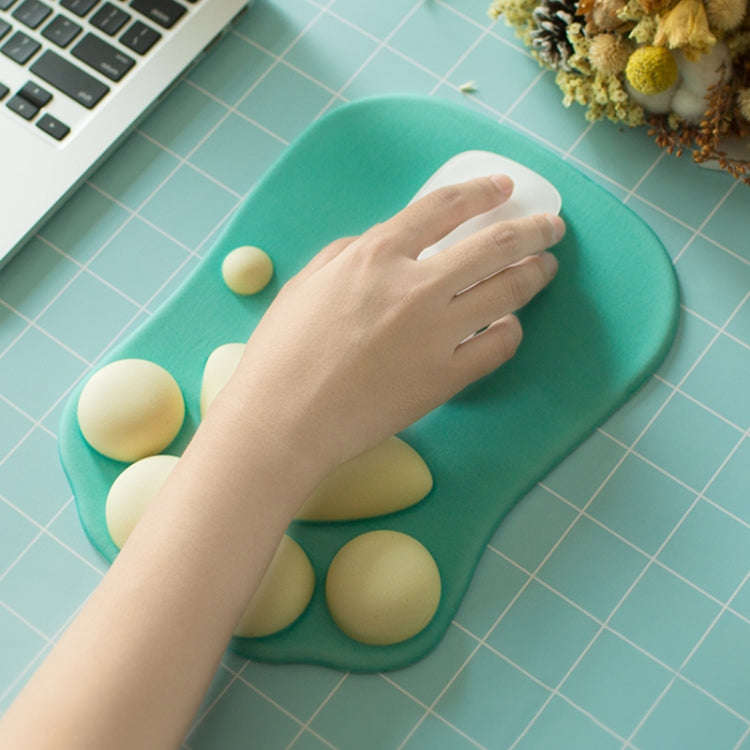 MONTIAN Cat Claw Shape Slow Soft Bracer Non-slip Silicone Mouse Pad (Blue)