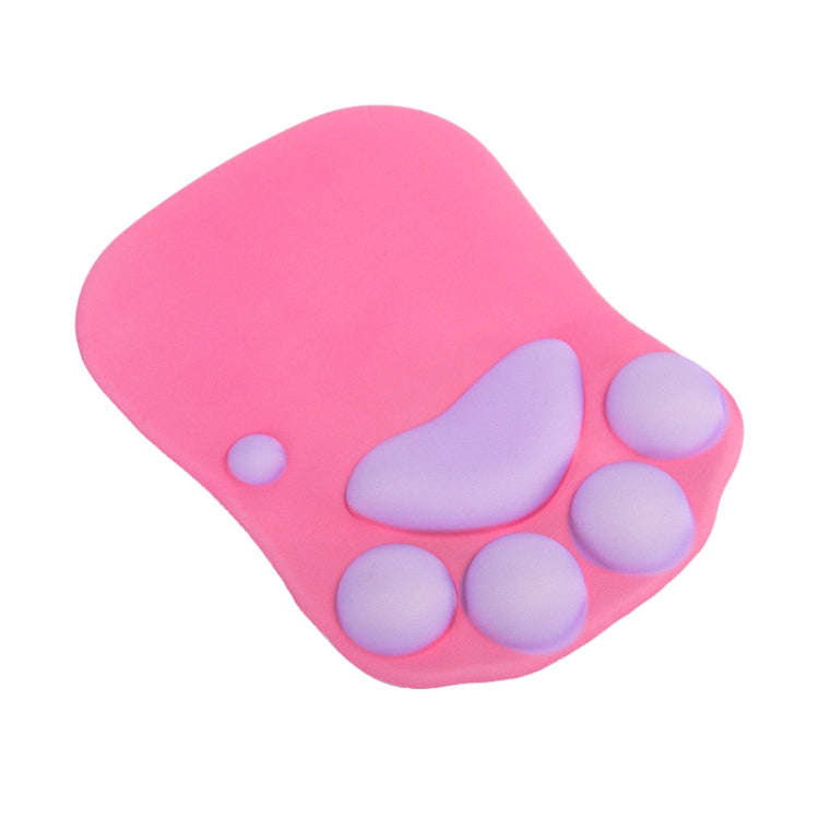 MONTIAN Cat Claw Shape Slow Soft Bracer Non-slip Silicone Mouse Pad (Rose Red)
