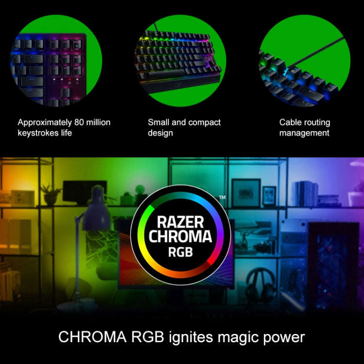 Razer BlackWidow V3 Tenkeyless RGB Lighting Wired Mechanical Keyboard, Competitive Version (Green...