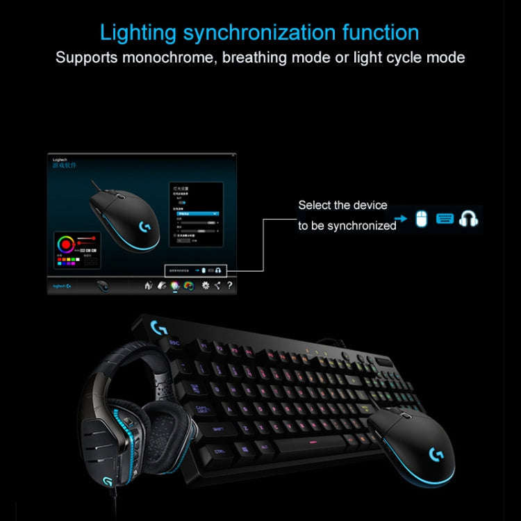 Logitech G102 6-keys RGB Glowing 6000DPI Five-speed Adjustable Wired Optical Gaming Mouse, Length...