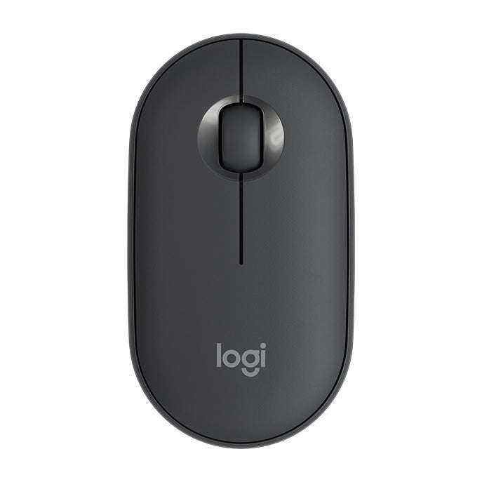 Logitech Pebble Cobblestone Shape Thin 3-keys 1000DPI Mute Wireless Bluetooth Optical Mouse, Wire...