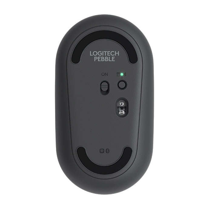Logitech Pebble Cobblestone Shape Thin 3-keys 1000DPI Mute Wireless Bluetooth Optical Mouse, Wire...