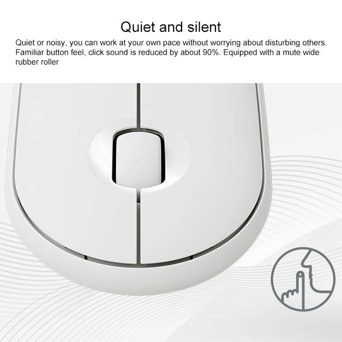 Logitech Pebble Cobblestone Shape Thin 3-keys 1000DPI Mute Wireless Bluetooth Optical Mouse, Wire...