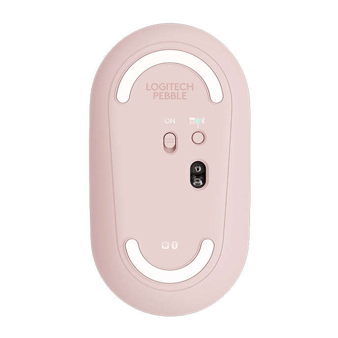 Logitech Pebble Cobblestone Shape Thin 3-keys 1000DPI Mute Wireless Bluetooth Optical Mouse, Wire...