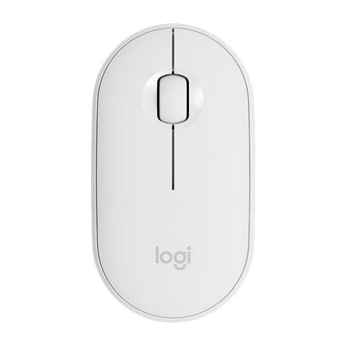 Logitech Pebble Cobblestone Shape Thin 3-keys 1000DPI Mute Wireless Bluetooth Optical Mouse, Wire...