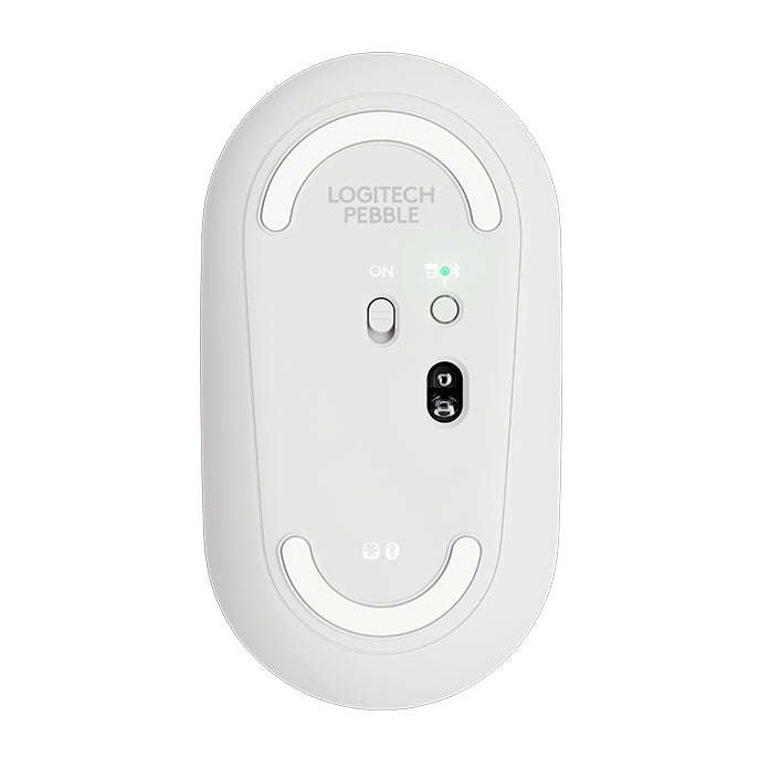 Logitech Pebble Cobblestone Shape Thin 3-keys 1000DPI Mute Wireless Bluetooth Optical Mouse, Wire...