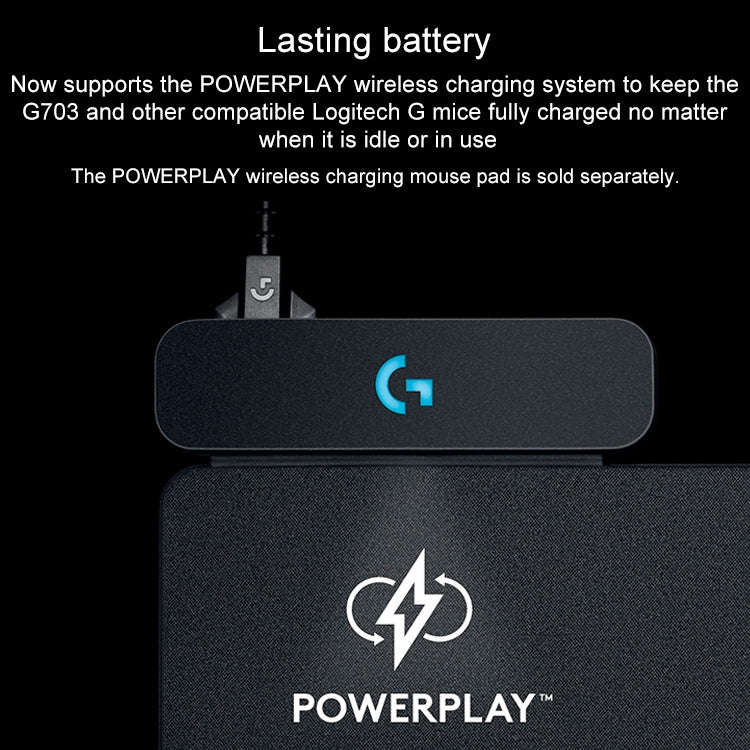 Logitech G703 LIGHTSPEED 16000 DPI 6 Programmable Buttons HERO 16K Sensor RGB Backlight Wireless ...