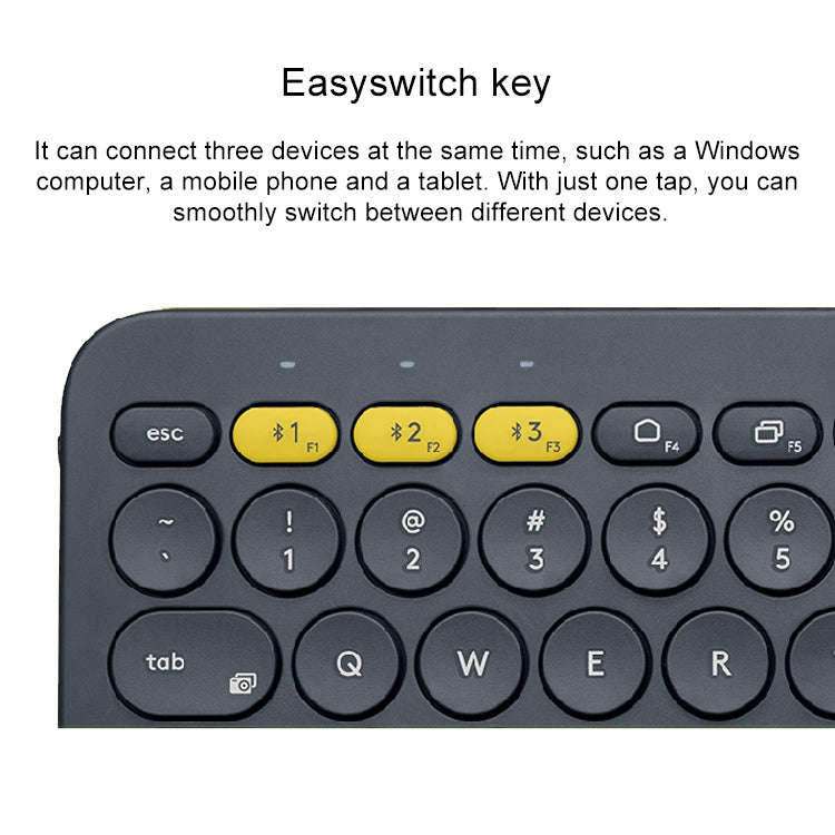 Logitech K380 Portable Multi-Device Wireless Bluetooth Keyboard (White)
