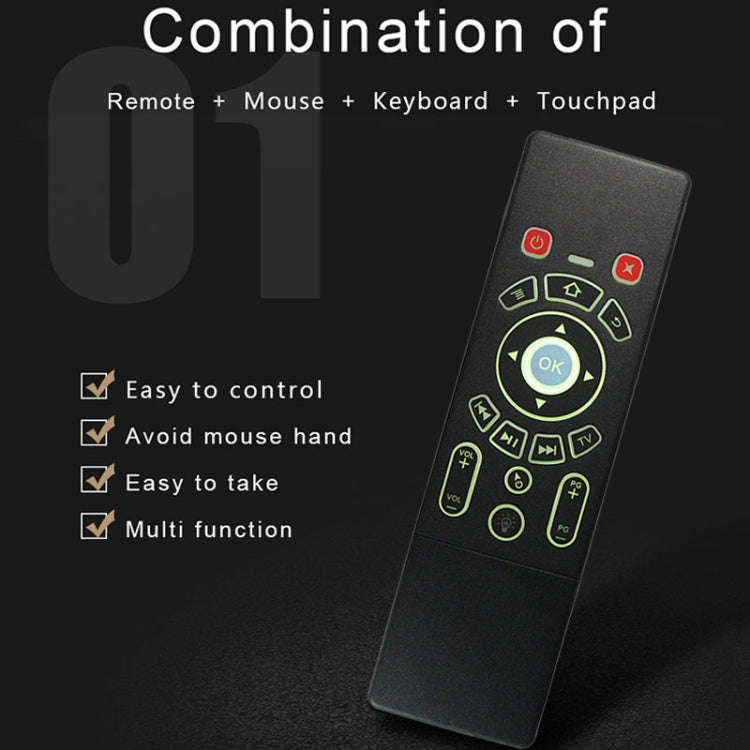 T6 Colorful Light Version Air Mouse 2.4GHz Wireless Keyboard Remote Controller with Touchpad & IR...