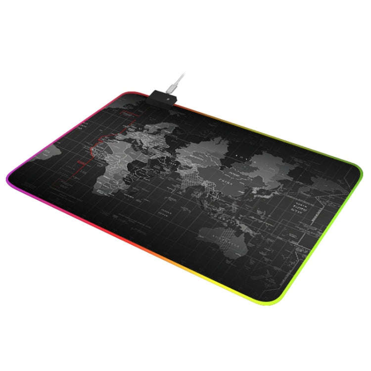 Computer World Map Pattern Illuminated Mouse Pad, Size: 35 x 25 x 0.4cm