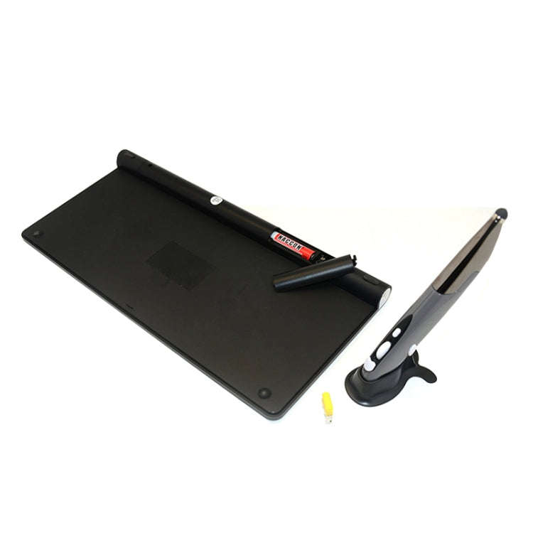 KM-909 2.4GHz Smart Stylus Pen Wireless Optical Mouse + Wireless Keyboard Set(Black)