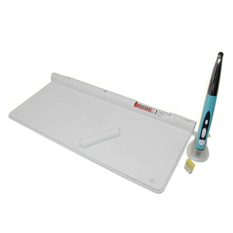 KM-909 2.4GHz Smart Stylus Pen Wireless Optical Mouse + Wireless Keyboard Set(White)