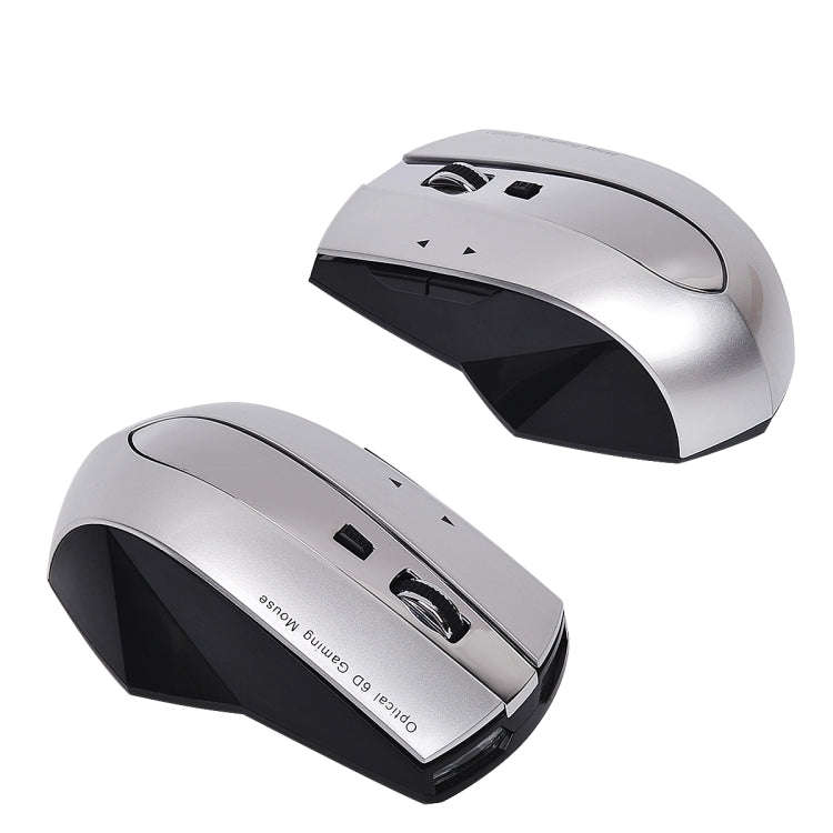 MZ-011 2.4GHz 1600DPI Wireless Rechargeable Optical Mouse with HUB Function(Black Silver)