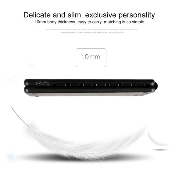 K018 USB Charging Foldable 67 Keys Bluetooth Wireless Keyboard (Silver)