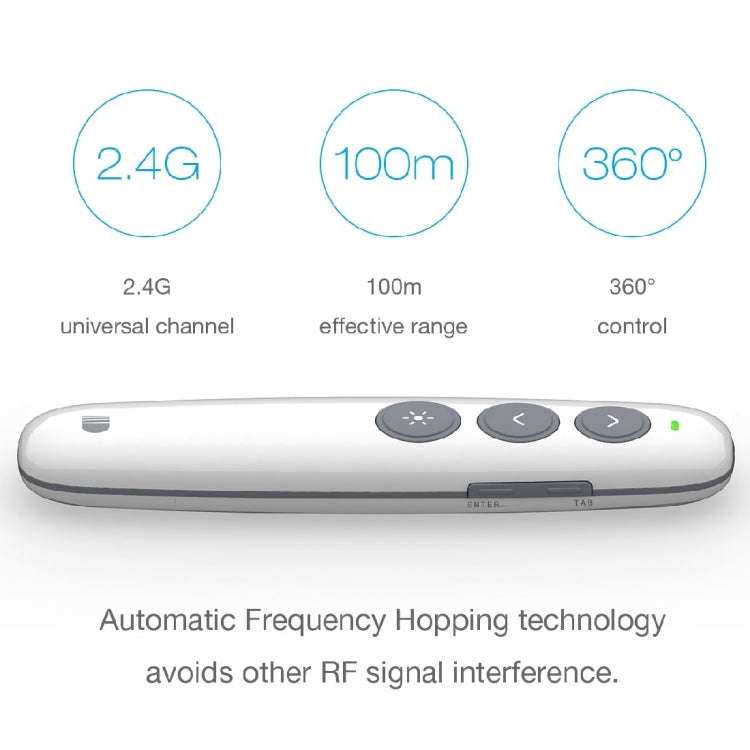 Doosl DSIT007 2.4GHz Rechargeable Powerpoint Presentation Wireless Cliker Remote Control Pen, Con...