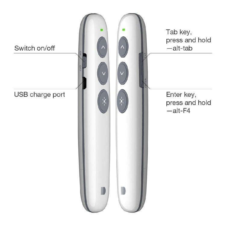 Doosl DSIT007 2.4GHz Rechargeable Powerpoint Presentation Wireless Cliker Remote Control Pen, Con...