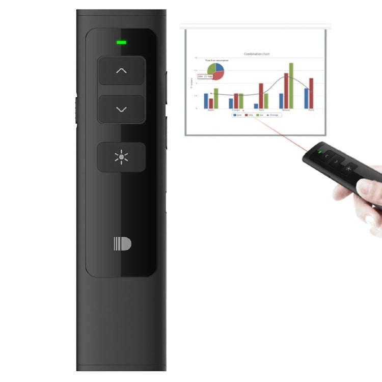 Doosl DSIT013 2.4GHz Rechargeable PowerPoint Presentation Remote Control Multi-functional Laser P...
