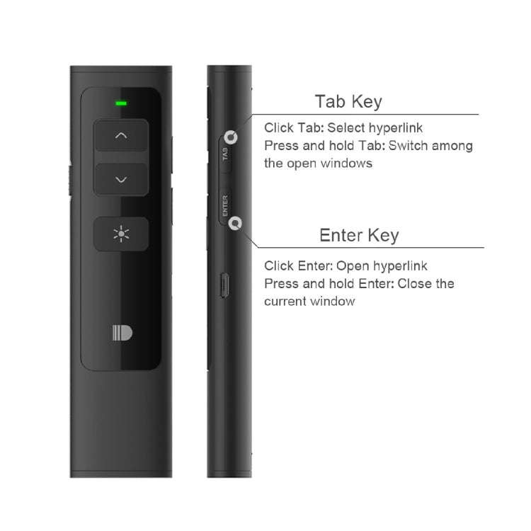 Doosl DSIT013 2.4GHz Rechargeable PowerPoint Presentation Remote Control Multi-functional Laser P...