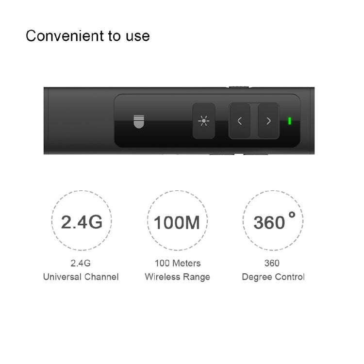 Doosl DSIT013 2.4GHz Rechargeable PowerPoint Presentation Remote Control Multi-functional Laser P...