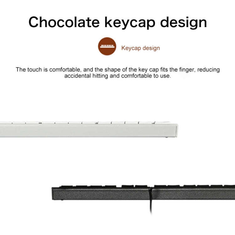 Lenovo K5819 Office Simple Ultra-thin Wired Keyboard (Black)