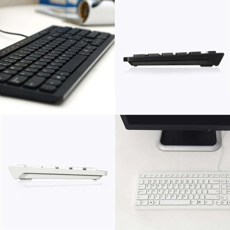 Lenovo K5819 Office Simple Ultra-thin Wired Keyboard (Black)