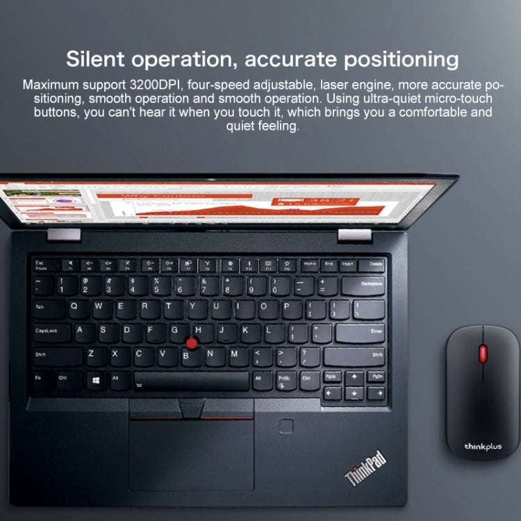 Lenovo thinkplus Portable Business Style Wireless Bluetooth Mouse (Black)