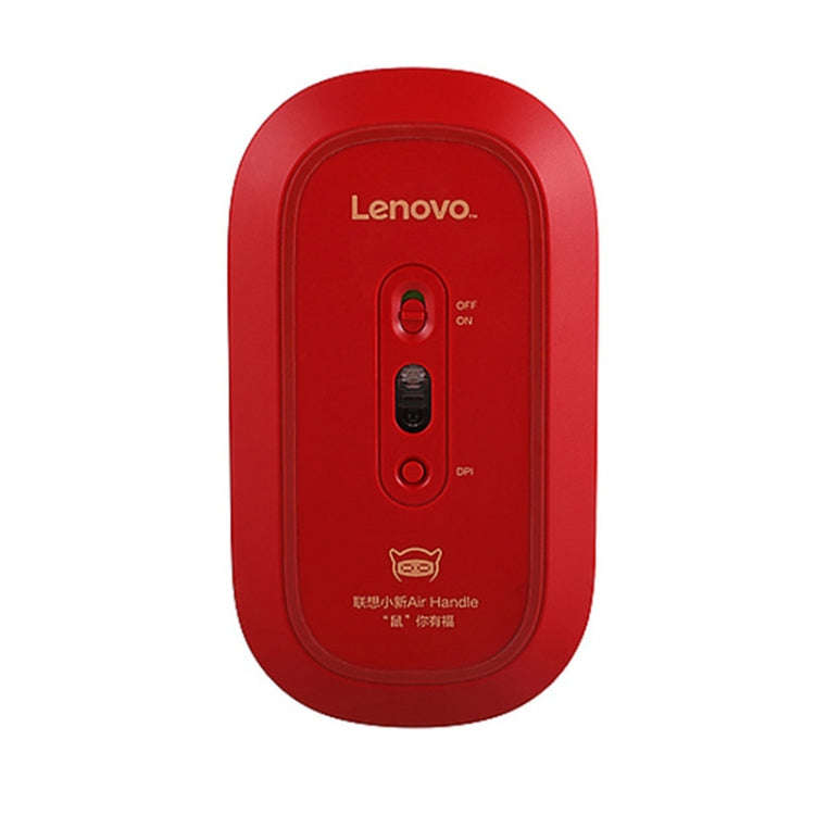 Lenovo Air Handle Lightweight Portable Mute Wireless Mouse, Blessing Mouse Version (Red)