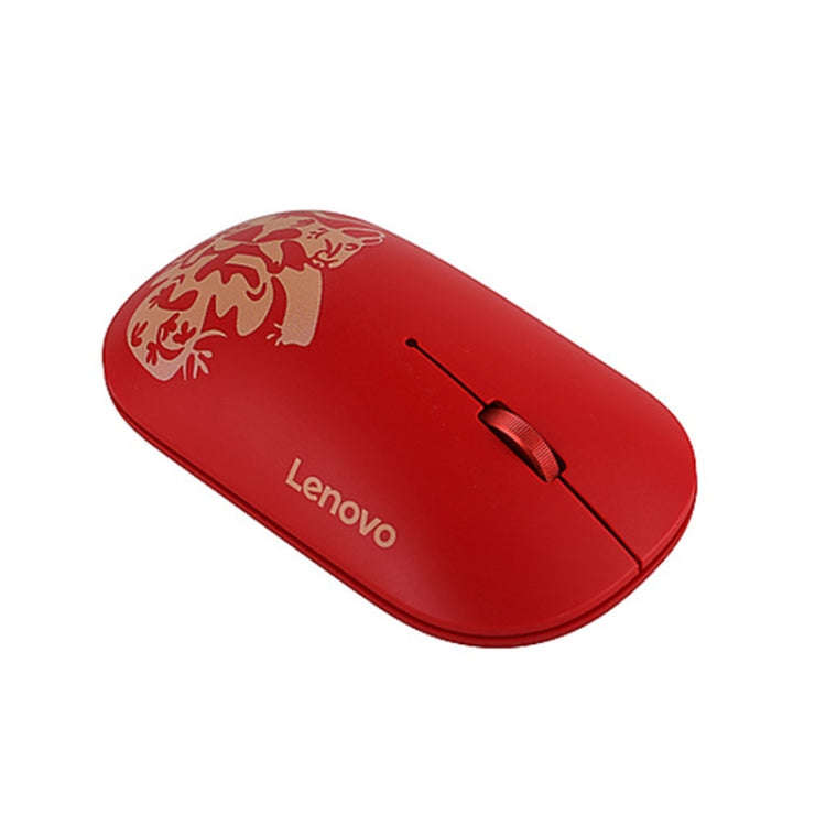 Lenovo Air Handle Lightweight Portable Mute Wireless Mouse, Blessing Mouse Version (Red)