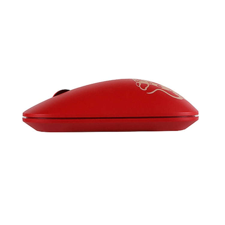 Lenovo Air Handle Lightweight Portable Mute Wireless Mouse, Blessing Mouse Version (Red)
