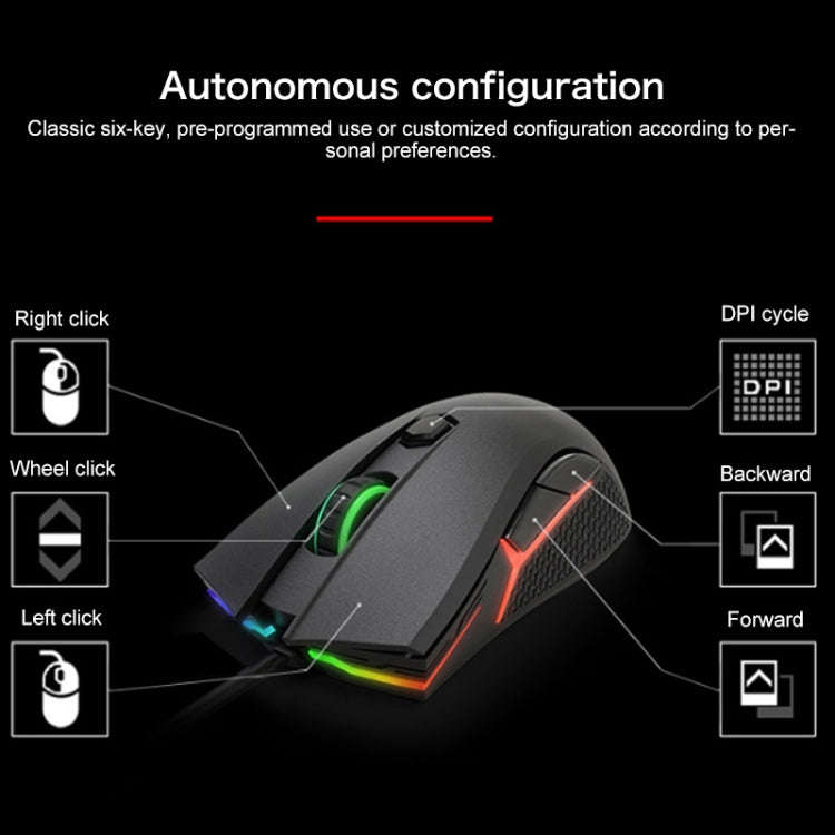 Lenovo HEADSHOT Gaming Engine Game Wired Mouse (Black)