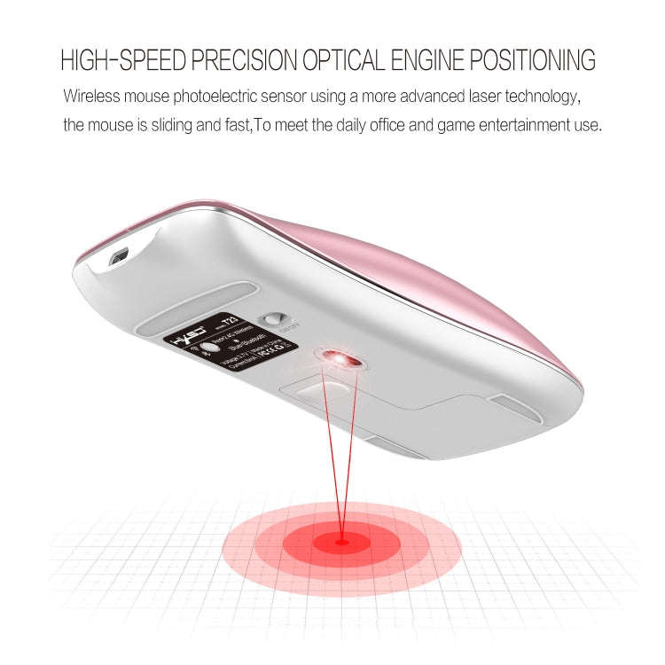 HXSJ T23F Bluetooth + 2.4GHz Wireless Dual Modes 4-Keys 1600 DPI Adjustable Ergonomics Optical Mouse