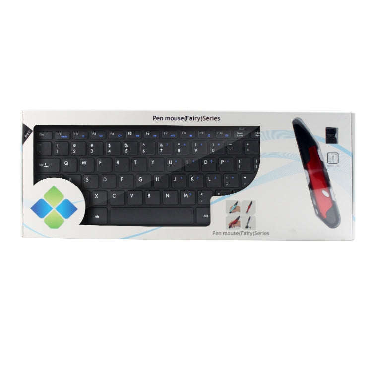 KM-808 2.4GHz Wireless Multimedia Keyboard + Wireless Optical Pen Mouse with USB Receiver Set for...