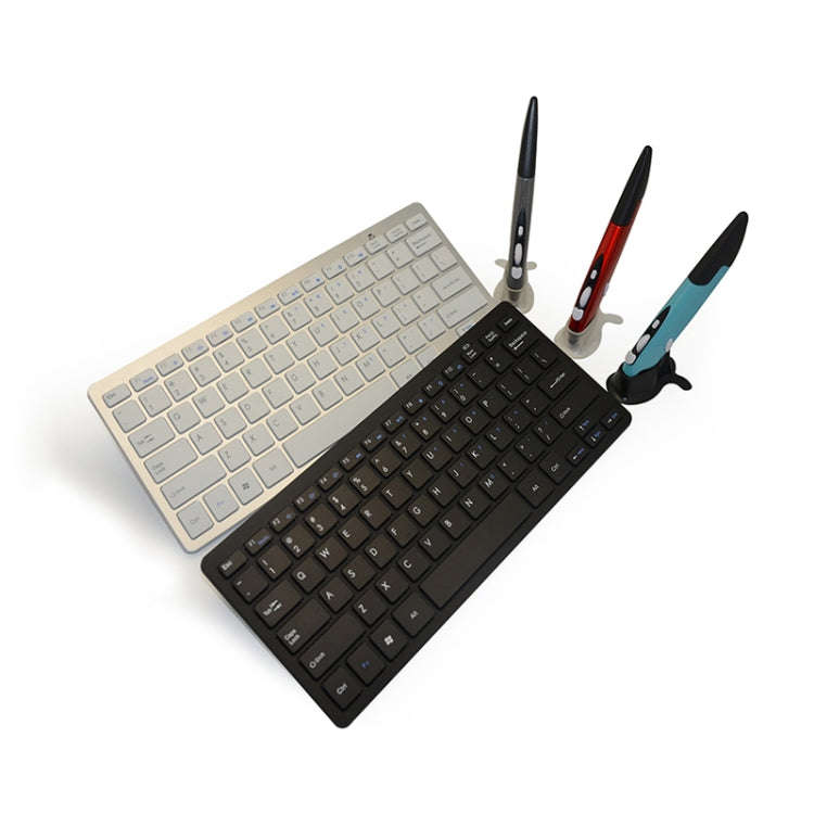 KM-808 2.4GHz Wireless Multimedia Keyboard + Wireless Optical Pen Mouse with USB Receiver Set for...