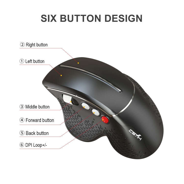 HXSJ T32 Ergonomic Design 2.4G Wireless Vertical Mouse