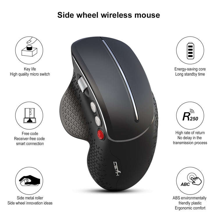 HXSJ T32 Ergonomic Design 2.4G Wireless Vertical Mouse
