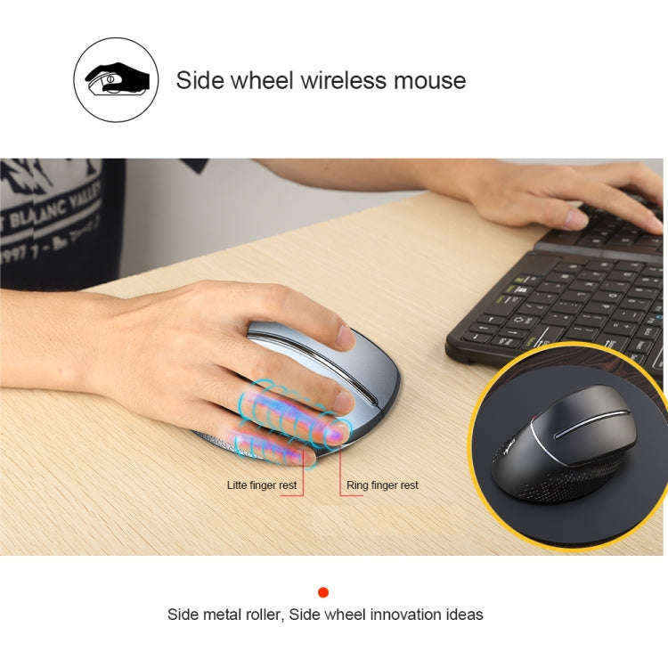 HXSJ T32 Ergonomic Design 2.4G Wireless Vertical Mouse(Silver)