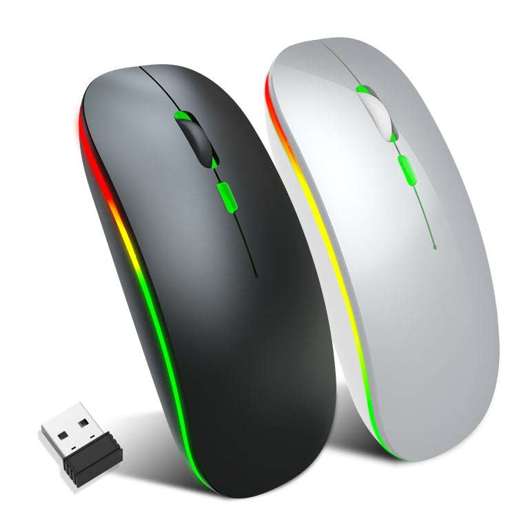 HXSJ M40 4 Key 2.4G Colorful Wireless Silent Mouse (Silver)