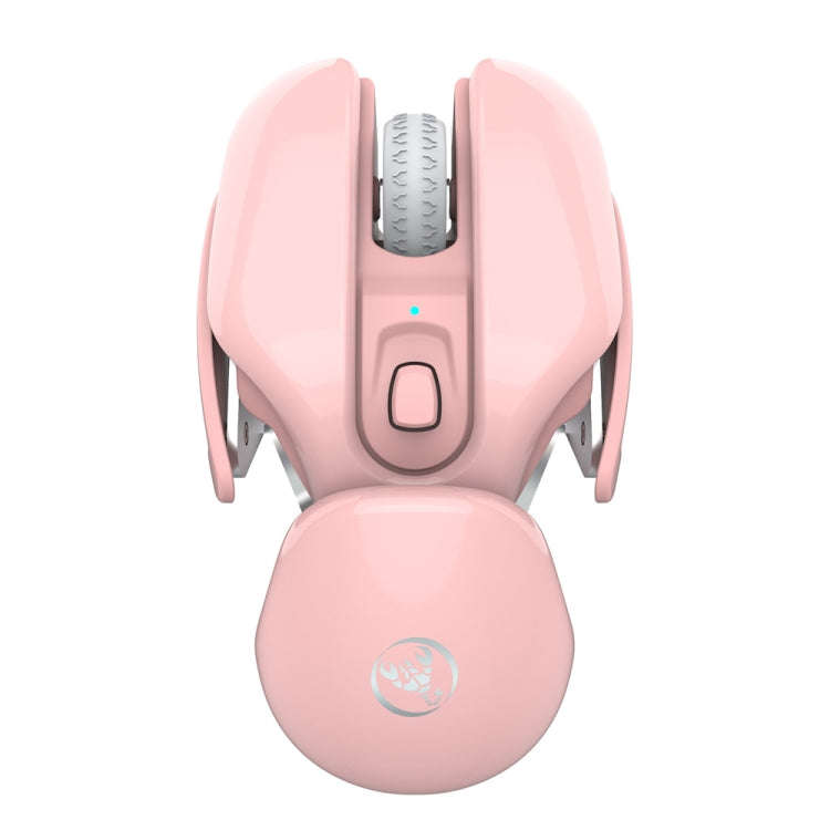 HXSJ T37 2.4GHz 1600dpi 3-modes Adjustable Wireless Mute Mouse (Pink)