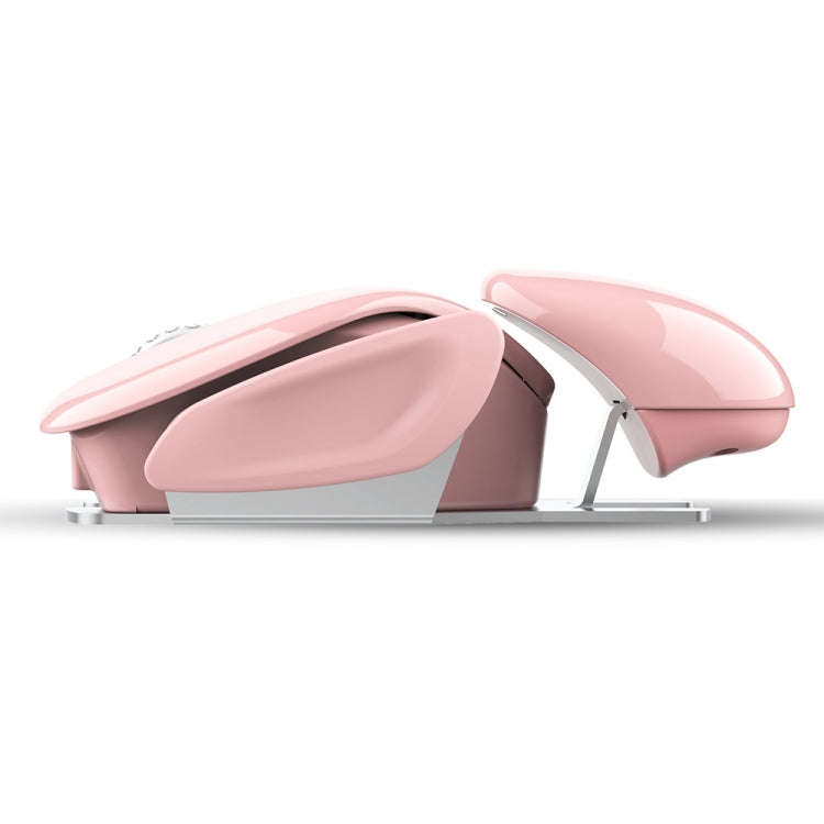 HXSJ T37 2.4GHz 1600dpi 3-modes Adjustable Wireless Mute Mouse (Pink)
