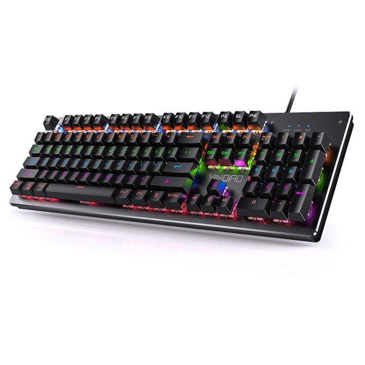 YINDIAO Classic Square Keys Mixed Light USB Mechanical Gaming Wired Keyboard, Black Shaft (Black)