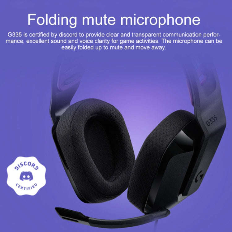 Logitech G335 Foldable Wired Gaming Headset with Microphone (Green)