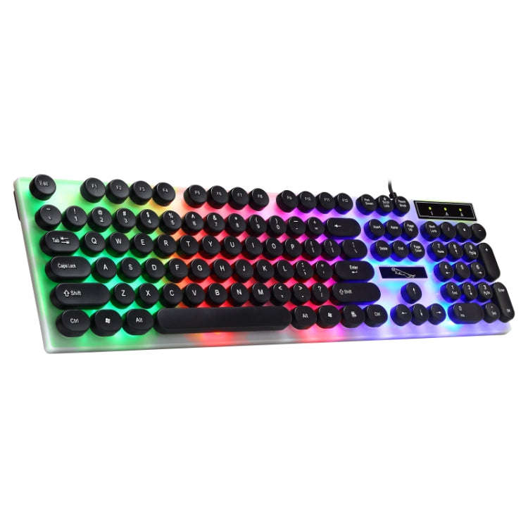 Chasing Leopard G21 USB 104-keys Waterproof Floating Round Punk Keycap Colorful Backlight Mechani...