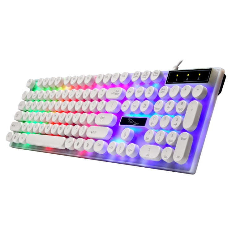 Chasing Leopard G21 USB 104-keys Waterproof Floating Round Punk Keycap Colorful Backlight Mechani...