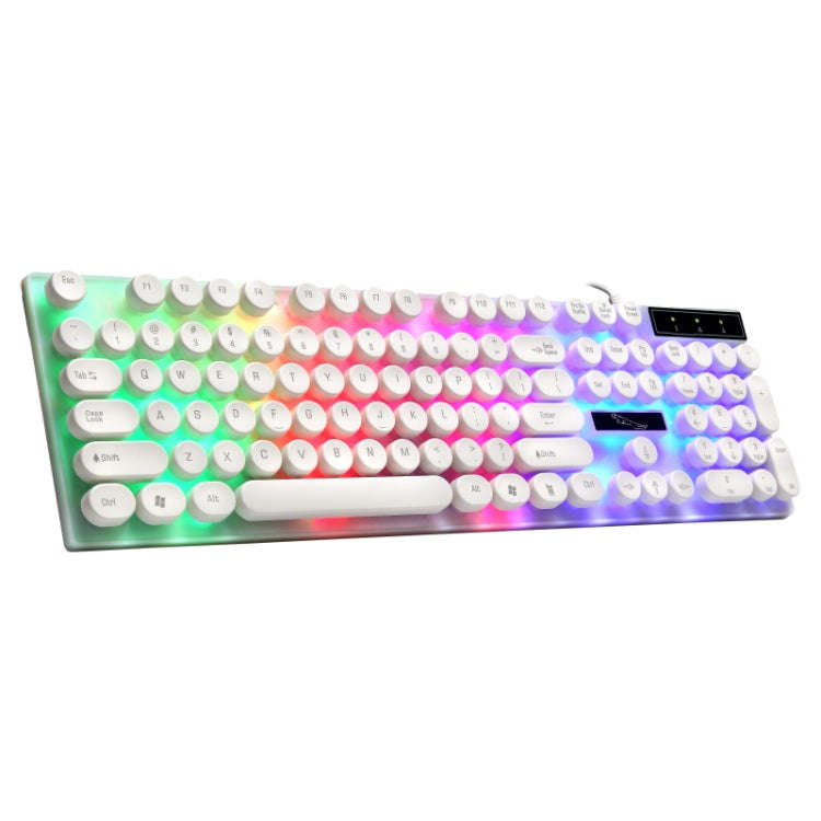 Chasing Leopard G21 USB 104-keys Waterproof Floating Round Punk Keycap Colorful Backlight Mechani...