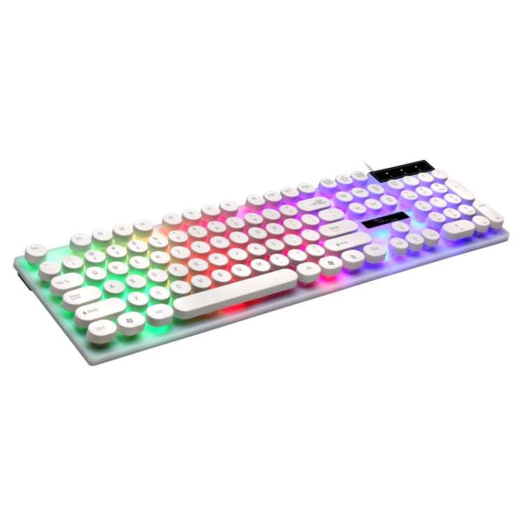 Chasing Leopard G21 USB 104-keys Waterproof Floating Round Punk Keycap Colorful Backlight Mechani...